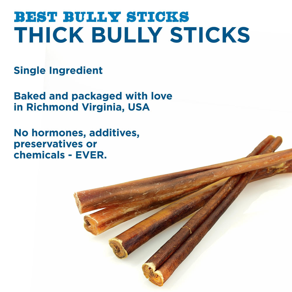 Ingrédients 100% bœuf, Best Bully Sticks Thick 12 po, ingrédient unique et naturel.