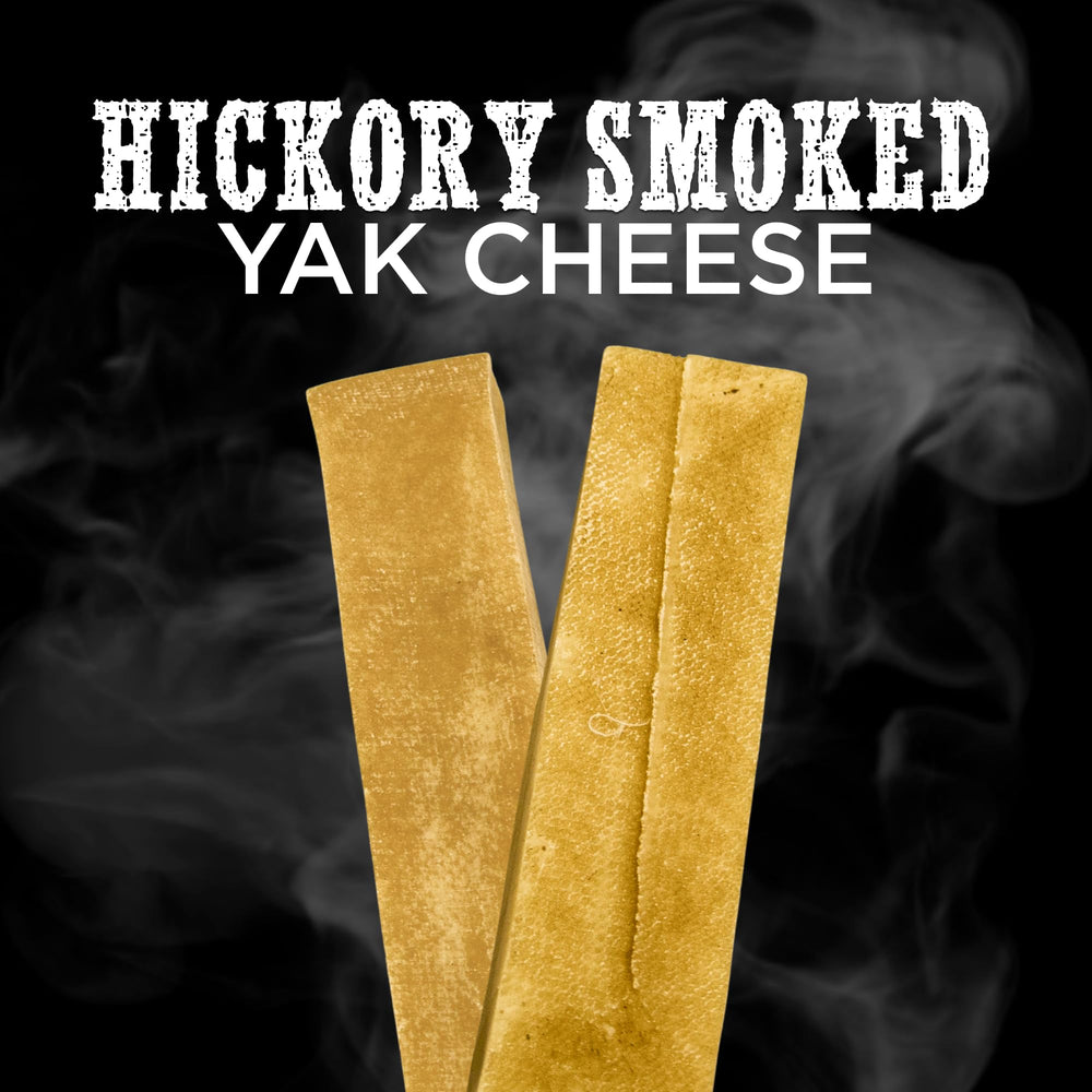 Best Bully Sticks tranche crèmeuse yak Himalayen pour une mastication satisfaisante.