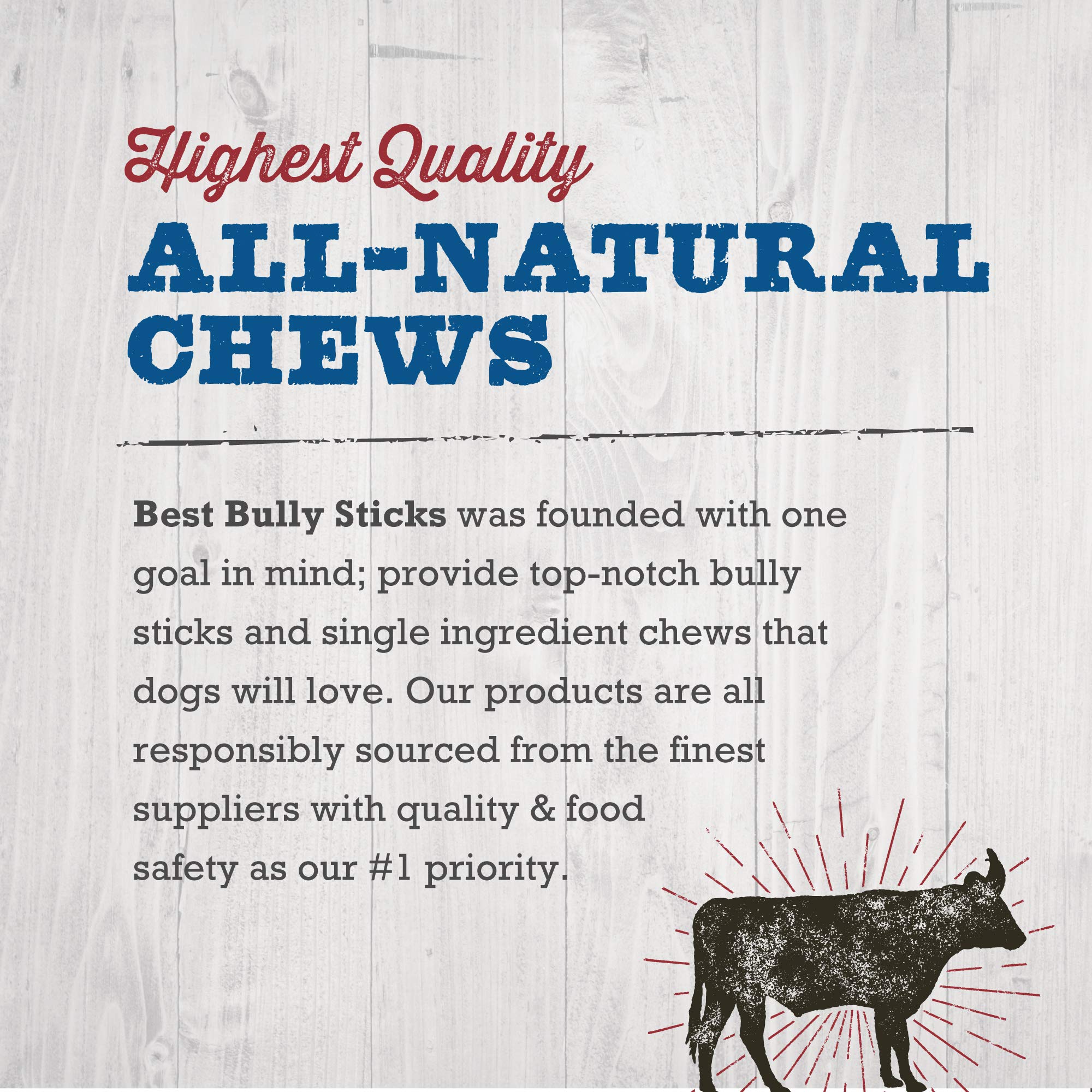 Best Bully Sticks: vessie-bœuf 5-6 pouces, sans hormones ni additifs