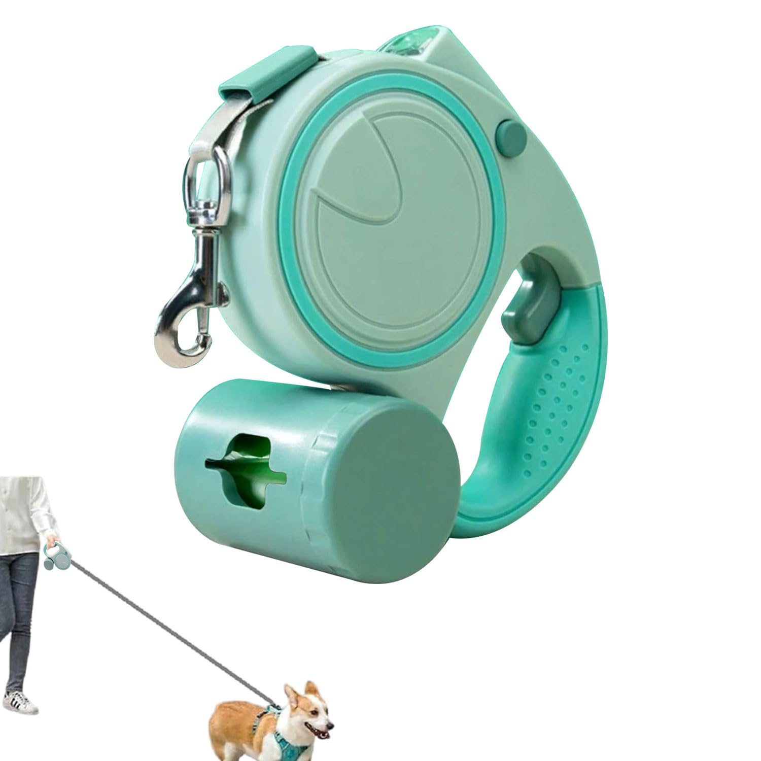 Laise rétractable Best Dog Supplies For the Love of Dogs avec lumière, pratique lors des promenades nocturnes.