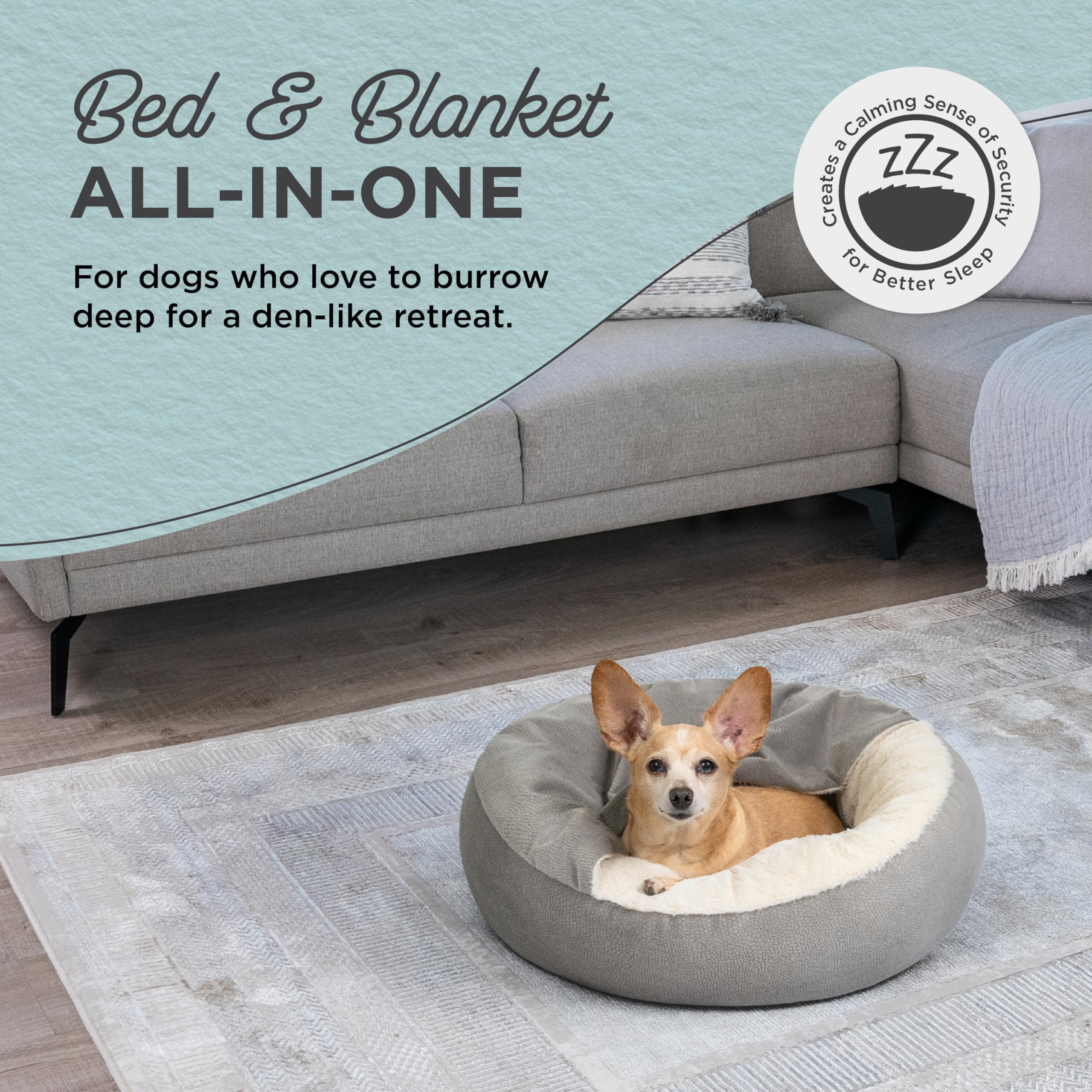 Best Friends by Sheri Cozy Cuddler Ilan – couverture attachée visible, rassurante et chaude.