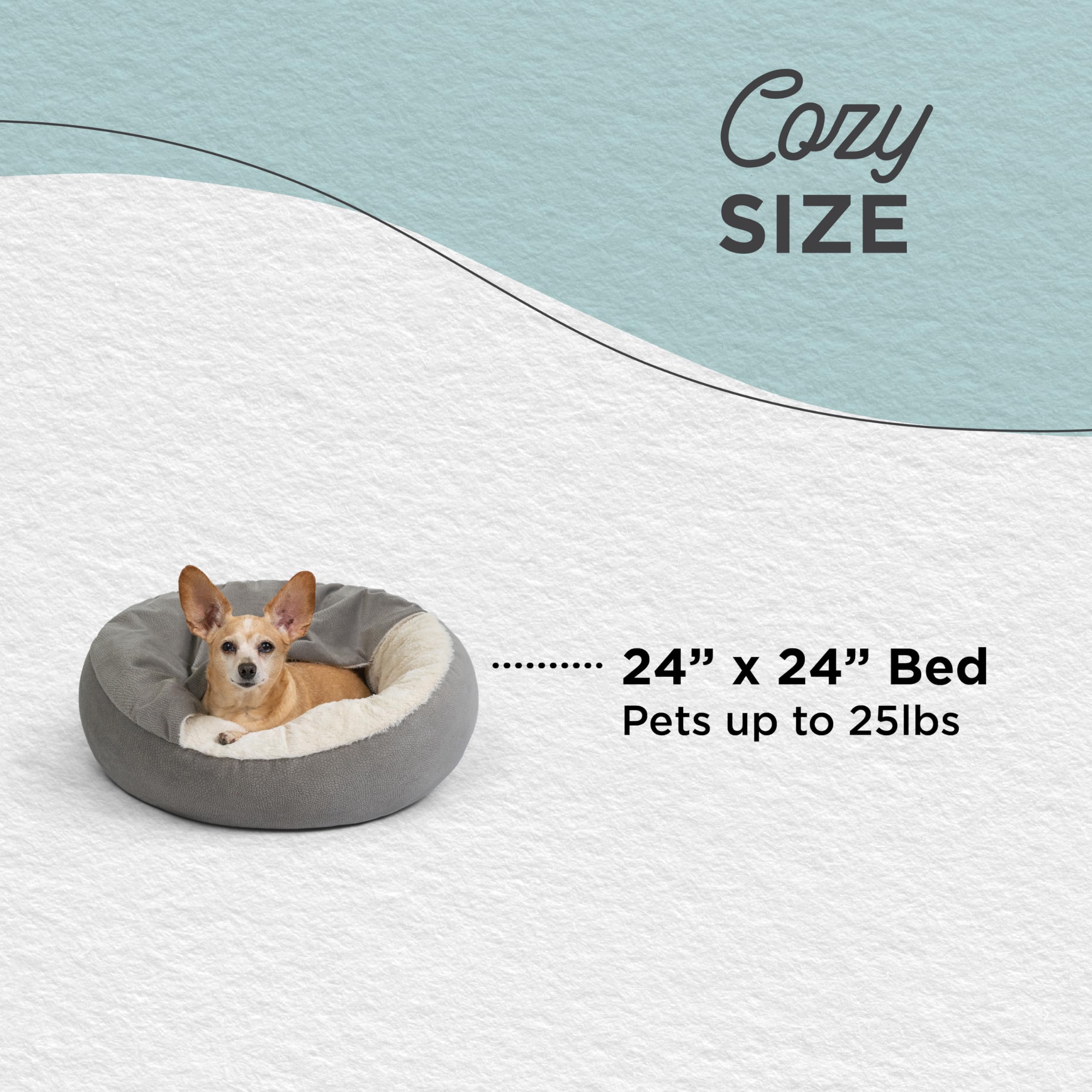 Best Friends by Sheri Cozy Cuddler Ilan – intérieur en fausse fourrure ultra douce.