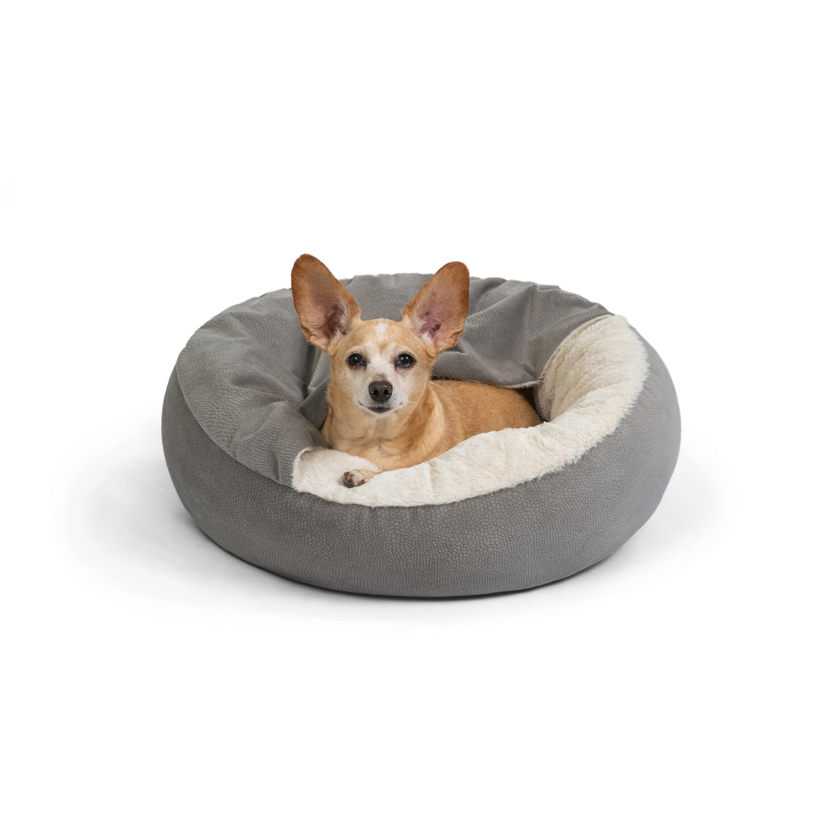Best Friends by Sheri Cozy Cuddler Ilan – lit douillet Gris pour chats et petits chiens.