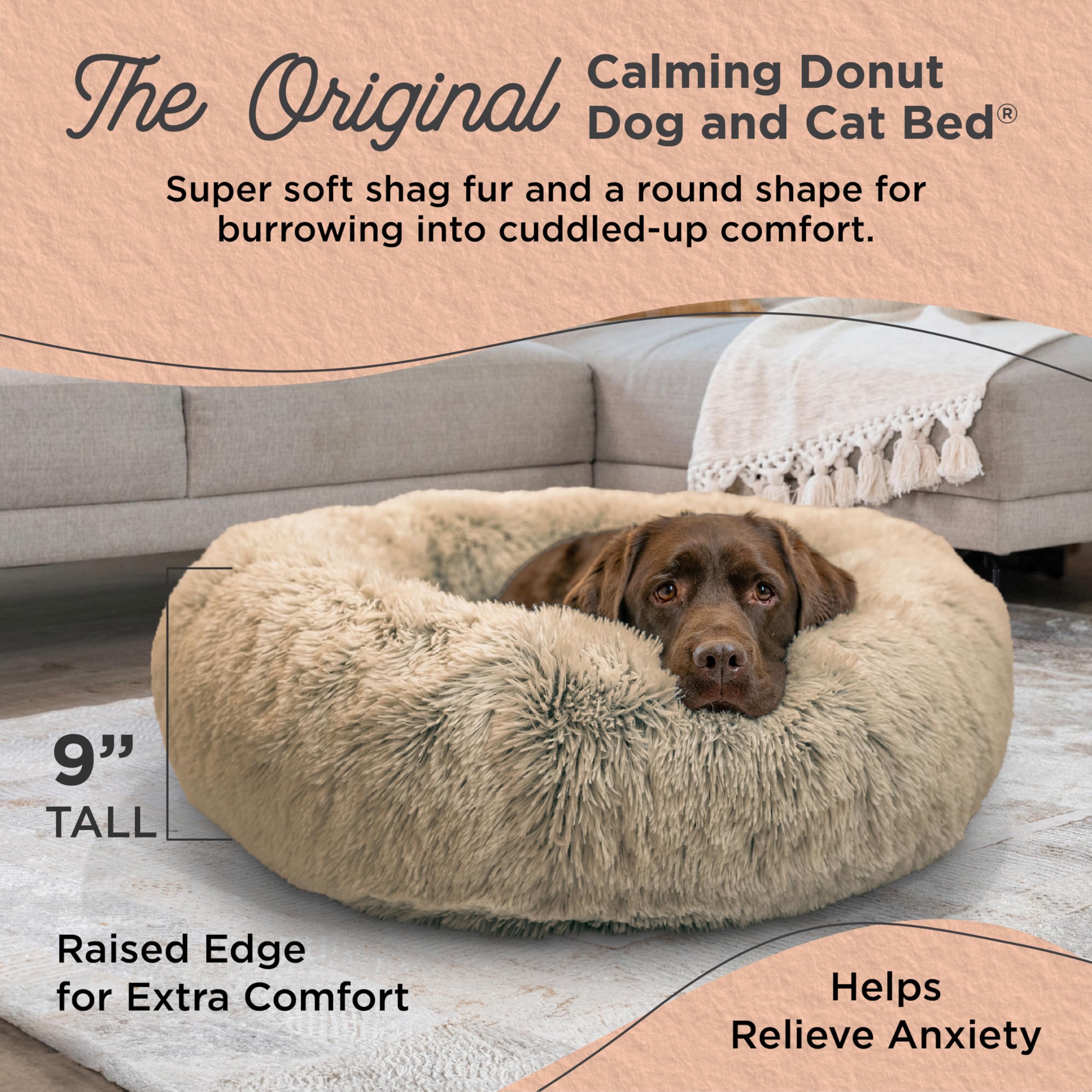 Best Friends by Sheri gros plan sur le pelage long taupe, chaleur douillette et confort.
