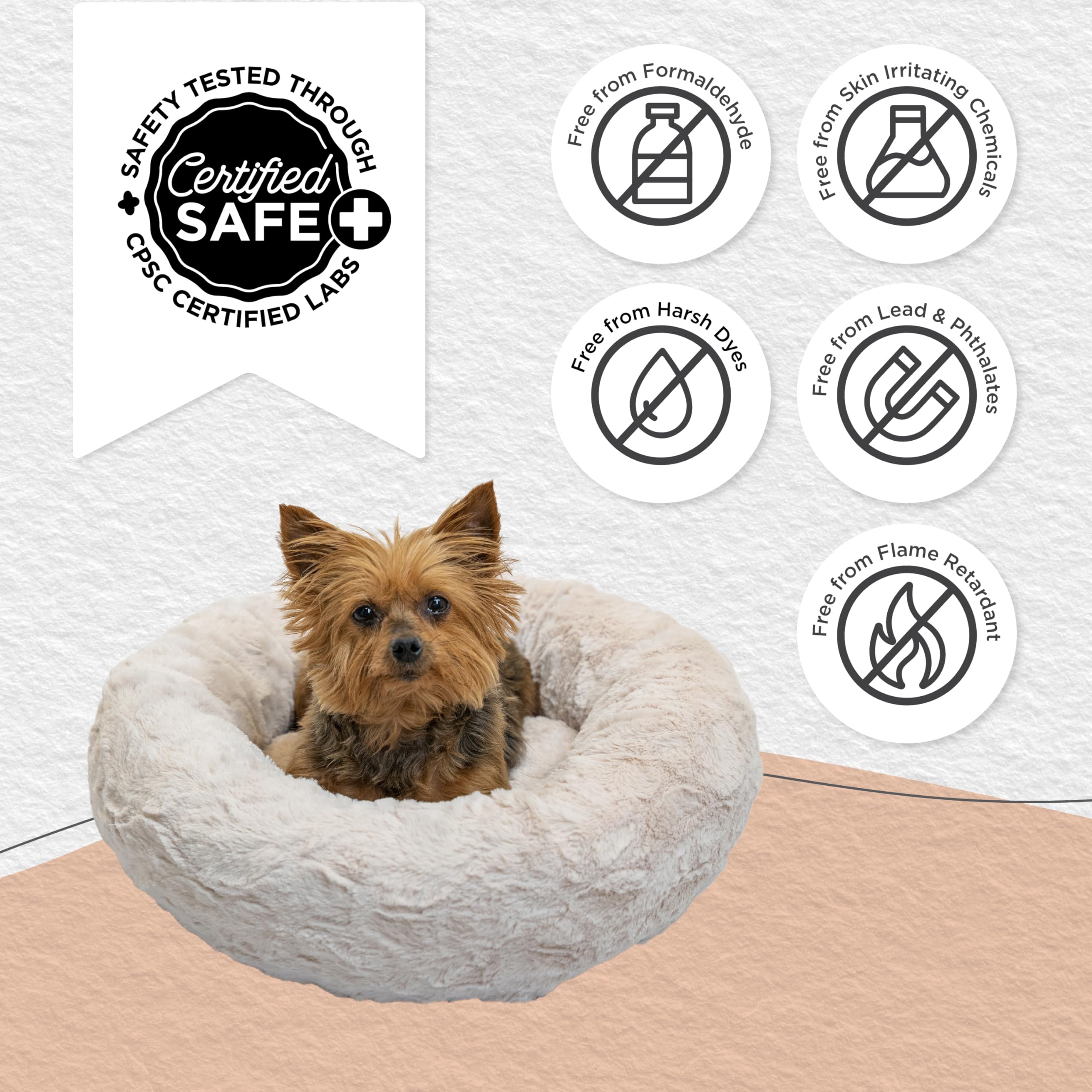 Entretien facilité: lavage en machine du lit beignet oyster Best Friends par Sheri.