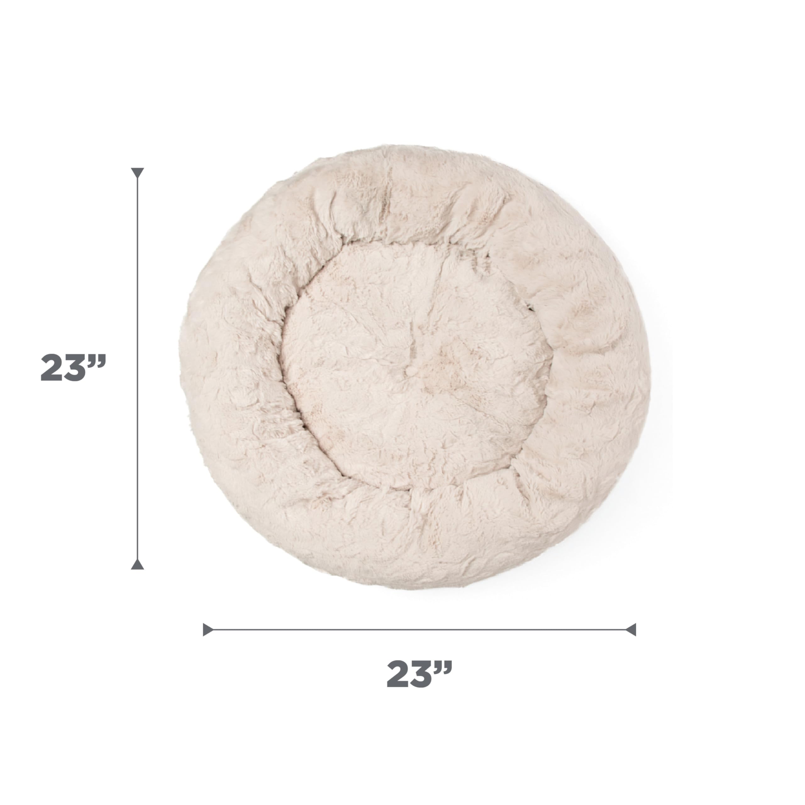 Best Friends by Sheri nid-donut-chat-non-slip-luxe-fourrure-oyster-23x23: base résistante et protection du sol.