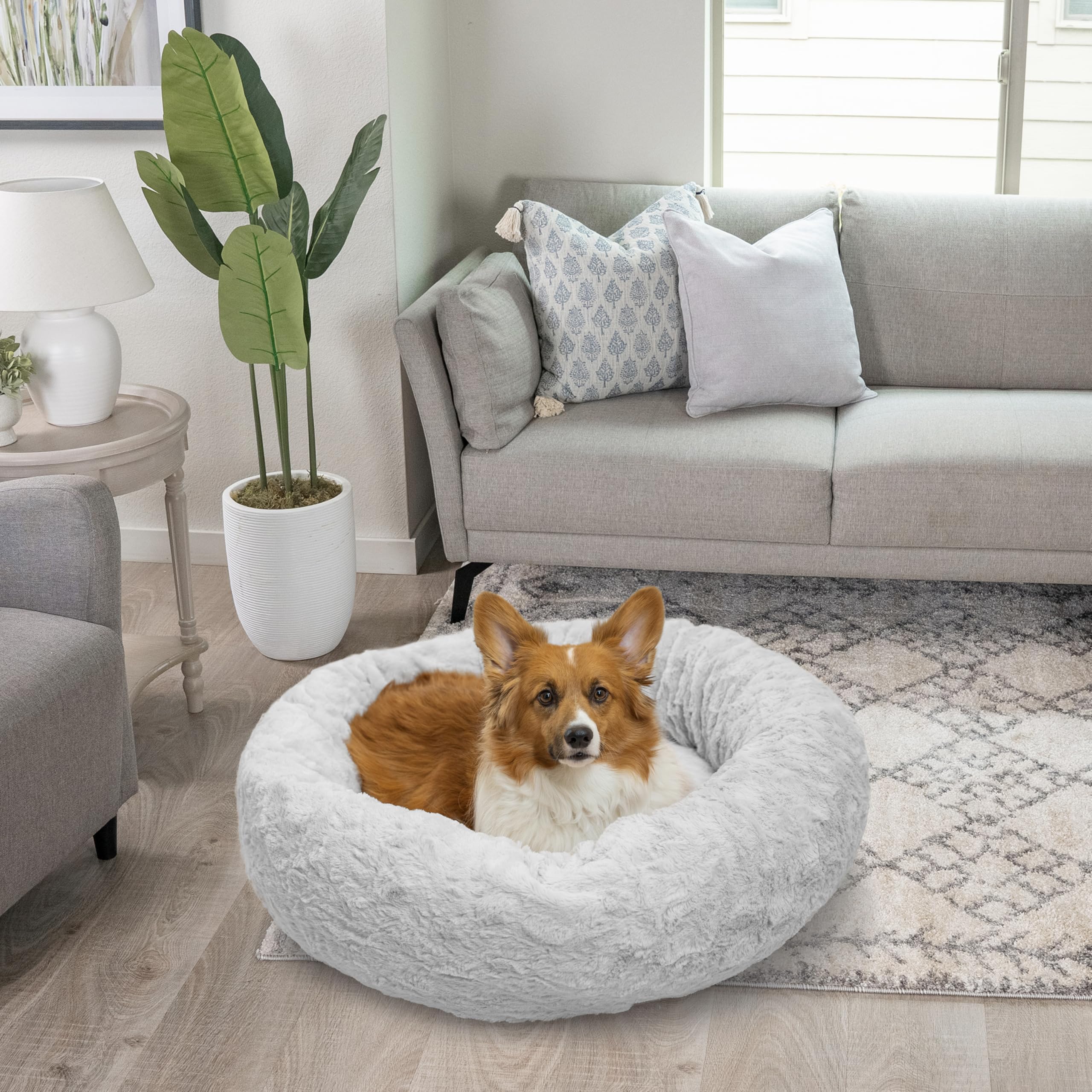 Entretien facile avec housse lavable en machine du lit donut Sheri