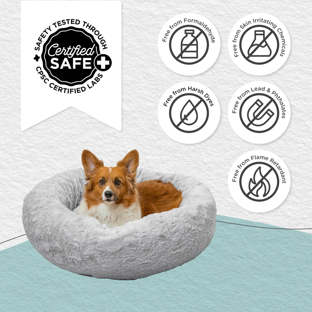 Texture luxueuse du lit donut Best Friends Sheri pour confort amélioré
