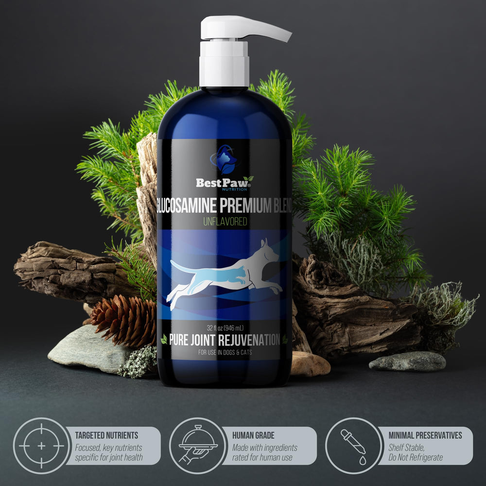 Best Paw Nutrition glucosamine liquide usage quotidien chien et chat.