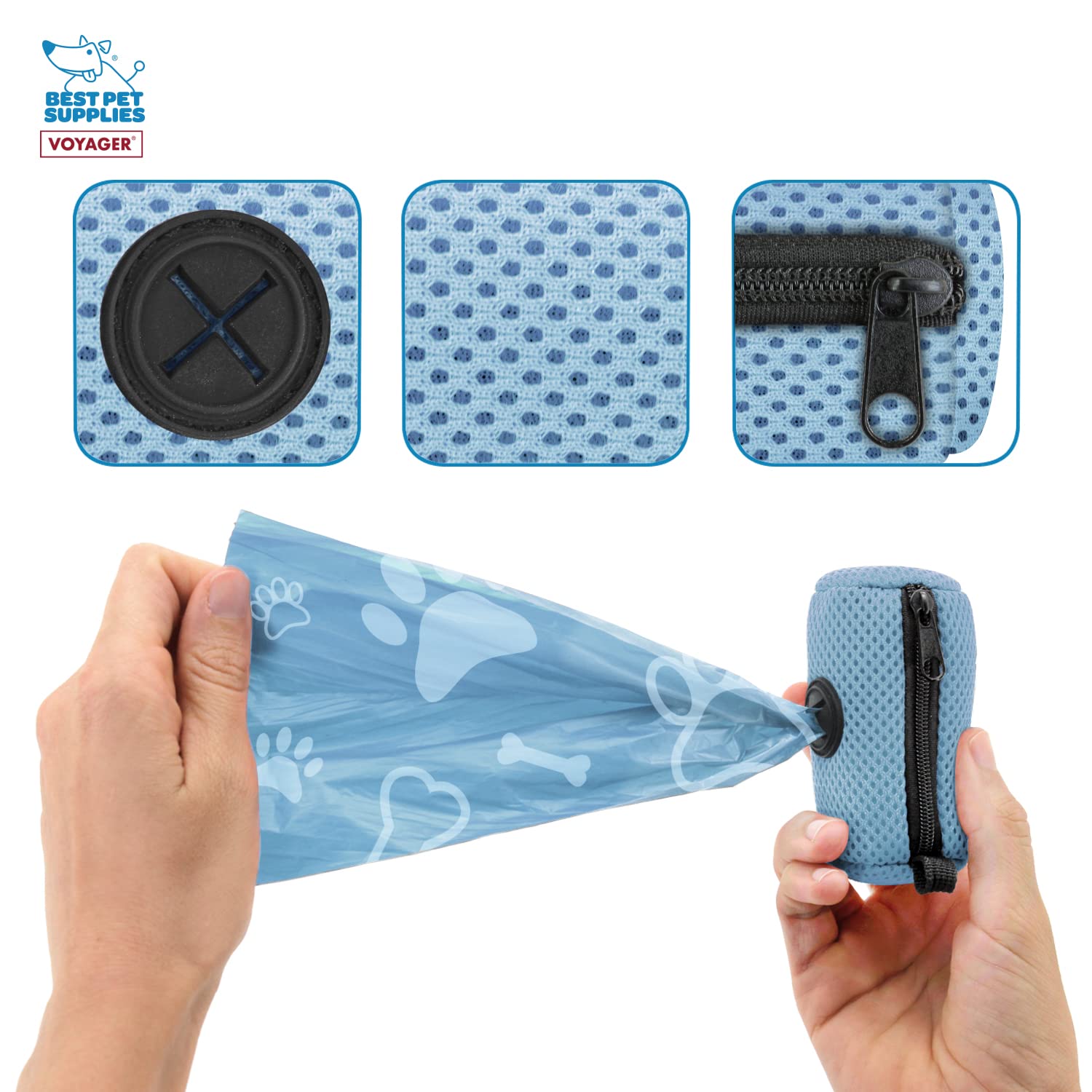 Attache à laisse avec fermeture et clip pour fixation rapide