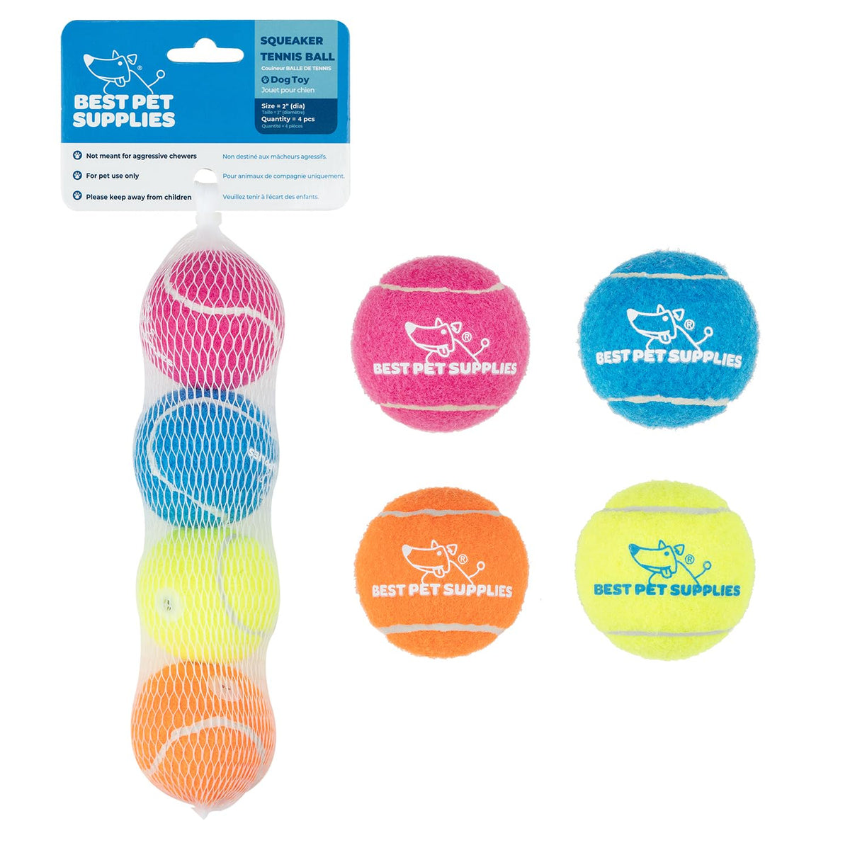 Best Pet Supplies balle interactive qui couine pour chien, stimule l'activité.