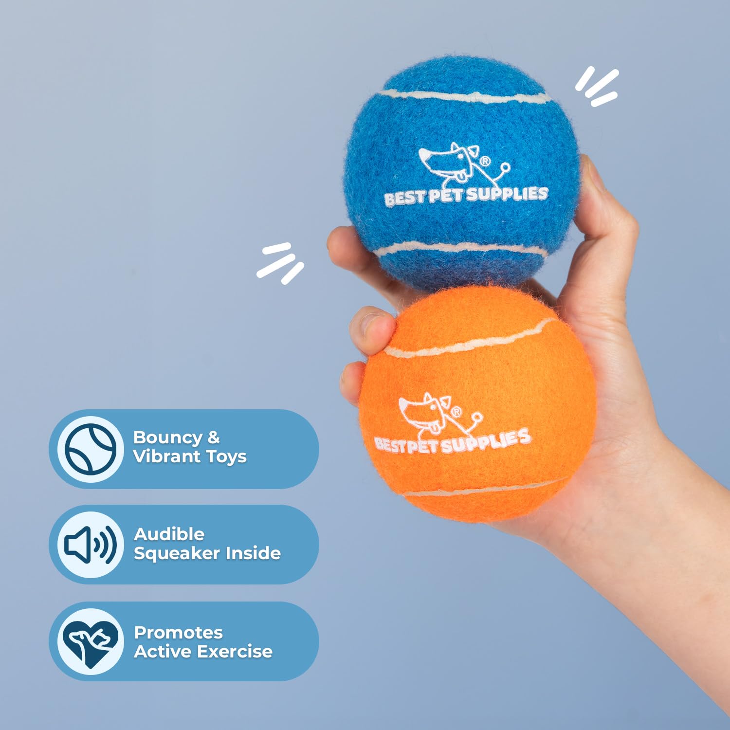 Best Pet Supplies balle robuste, conçue pour l'extérieur et les activités sportives