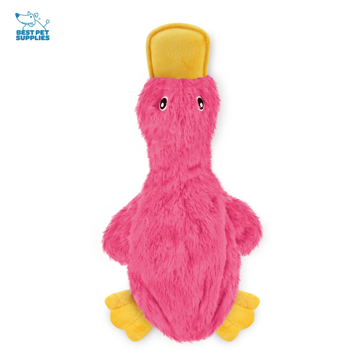 Best Pet Supplies visage canard crissement rose clair, vue rapprochée du sifflet intérieur