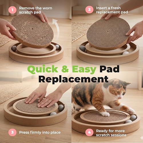 Best Pet Supplies Catify base antidérapante assure la stabilité lors du jeu.
