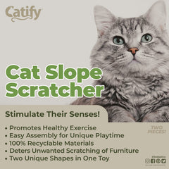 Best Pet Supplies Catify grattoir nacelle-chat surface confortable pour se détendre puis gratter.