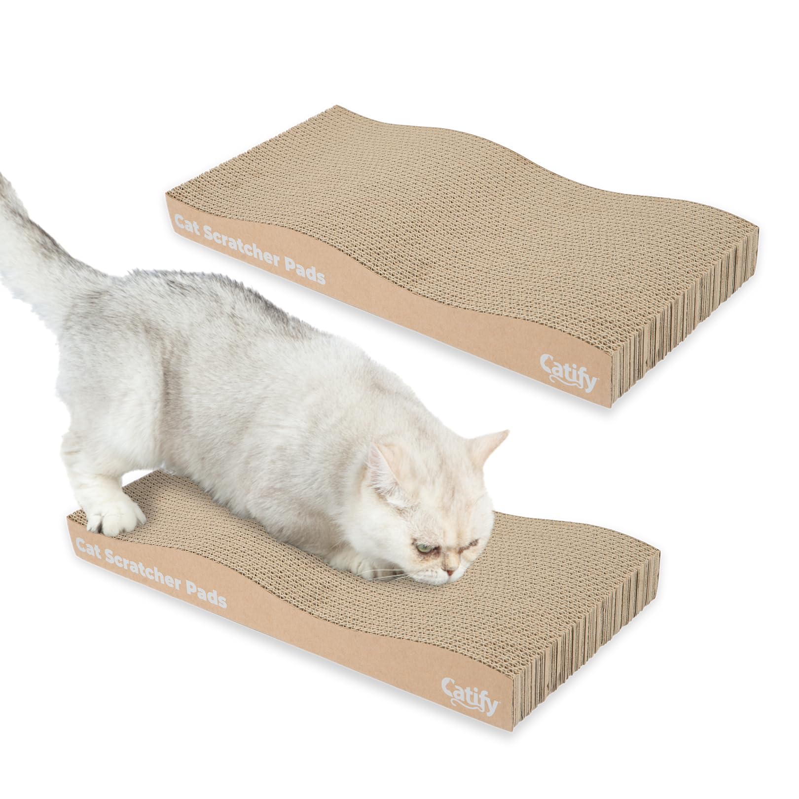 Best Pet Supplies Catify grattoir Ondes – vue frontale montrant le design durable.