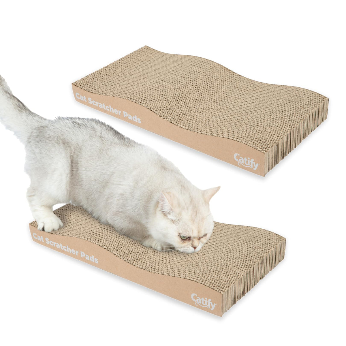 Best Pet Supplies Catify grattoir Ondes – vue frontale montrant le design durable.