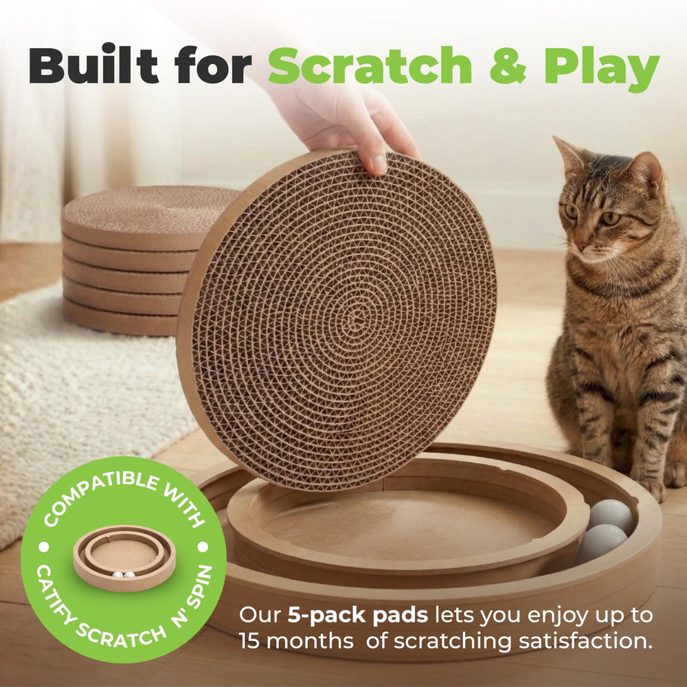 Catify grattoir rond - face double: doublez les surfaces pour plus de durabilité.