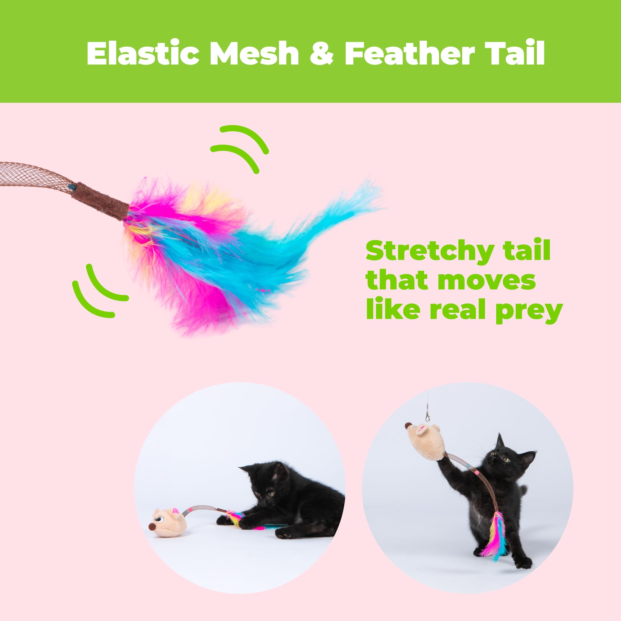 Catify par Best Pet Supplies, queue en plume ajoutant des mouvements attrayants.