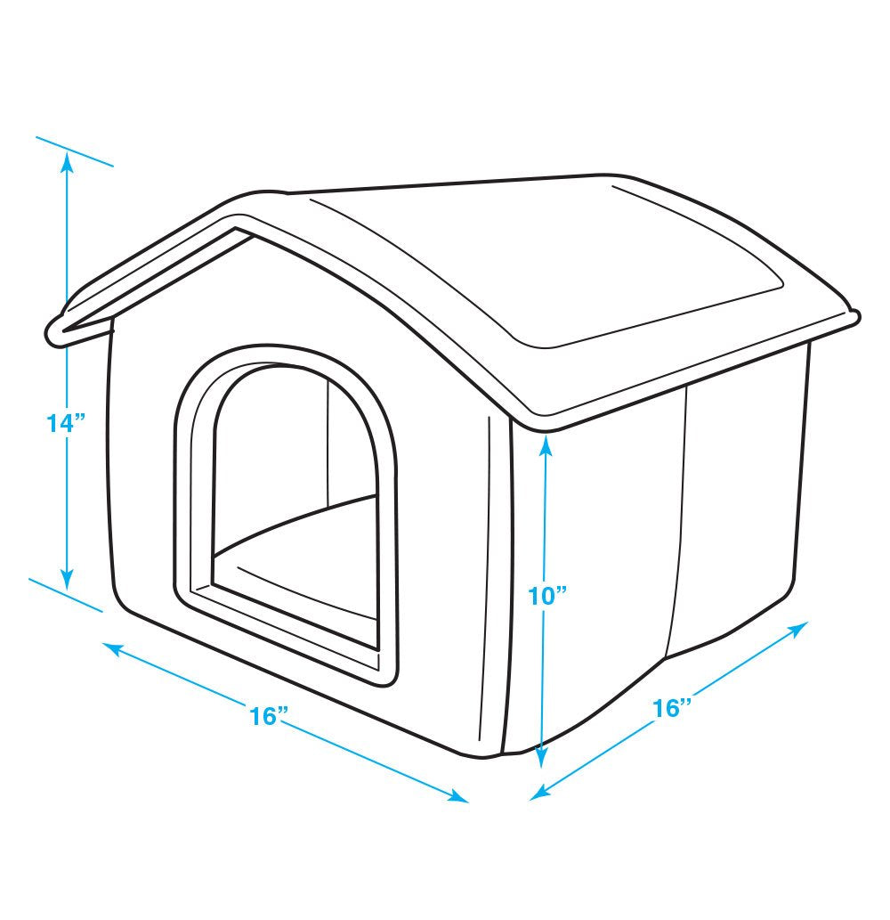 Best Pet Supplies Dimensions 16 x 16 x H14 pouces, espace douillet.