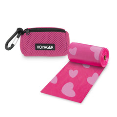 Distributeur Best Pet Supplies en maille fuchsia, pratique pour les promenades.