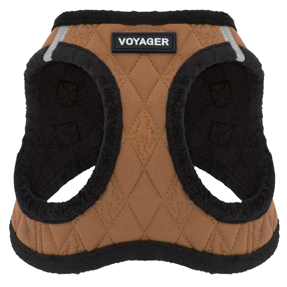 Harnais Best Pet Supplies en peluche tout-temps, vue avant, confort lors des promenades.