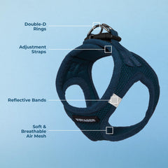 Système de sécurité triple Voyager Best Pet Supplies bleu pour plus de tranquillité lors des balades.