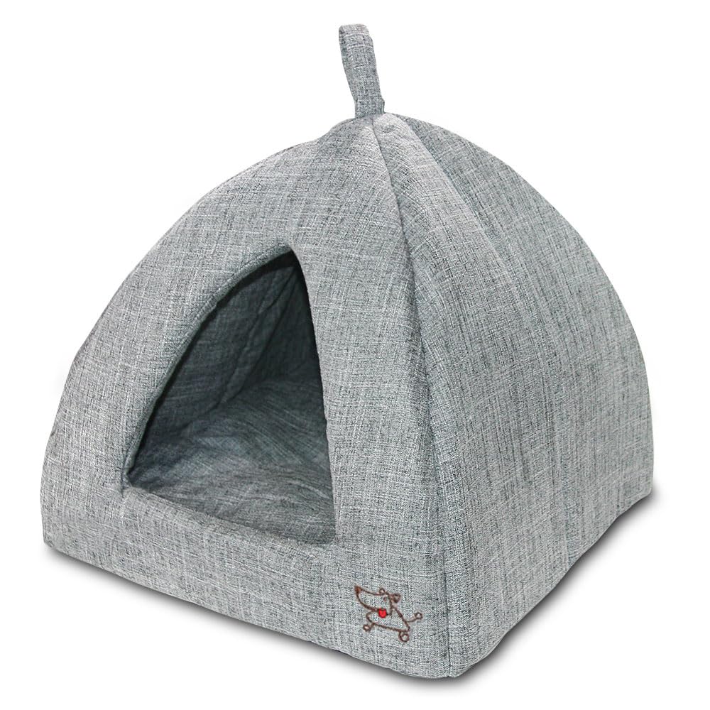 Lit igloo Best Pet Supplies pour chat, douillet et confortable en intérieur.