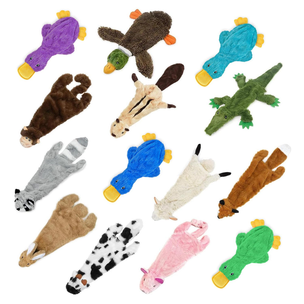 Best Pet Supplies jouet canard grinceur multicolore pour chien, stimulation ludique.