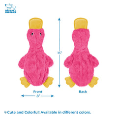 Best Pet Supplies jouet chien canard crissement rose clair, sifflet interne visible