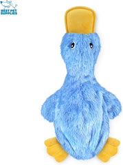 Best Pet Supplies jouet canard crinkle bleu pour chien, divertissement durable