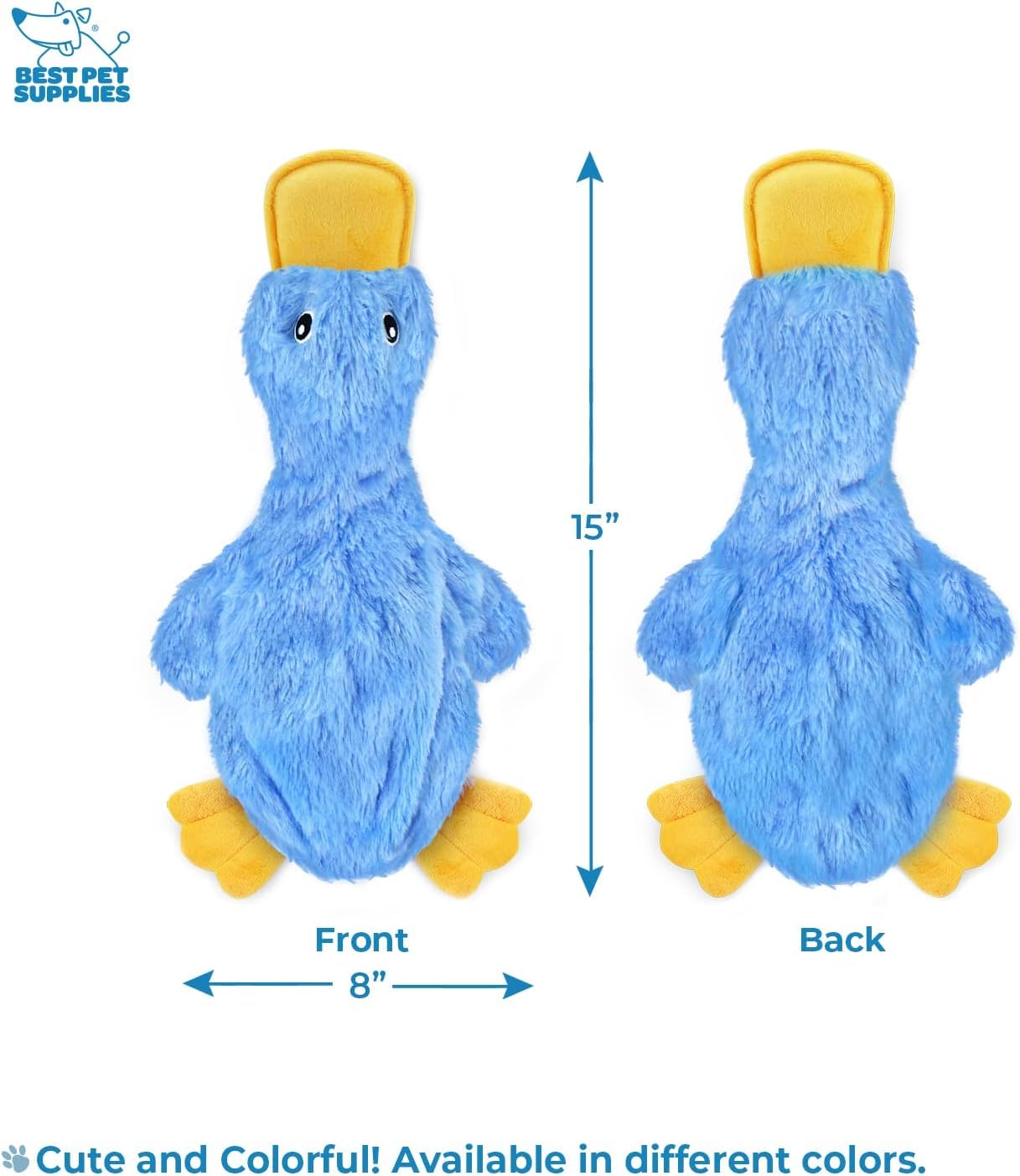 Best Pet Supplies jouet crinkle visage bleu pour chien, pratique pour les sorties