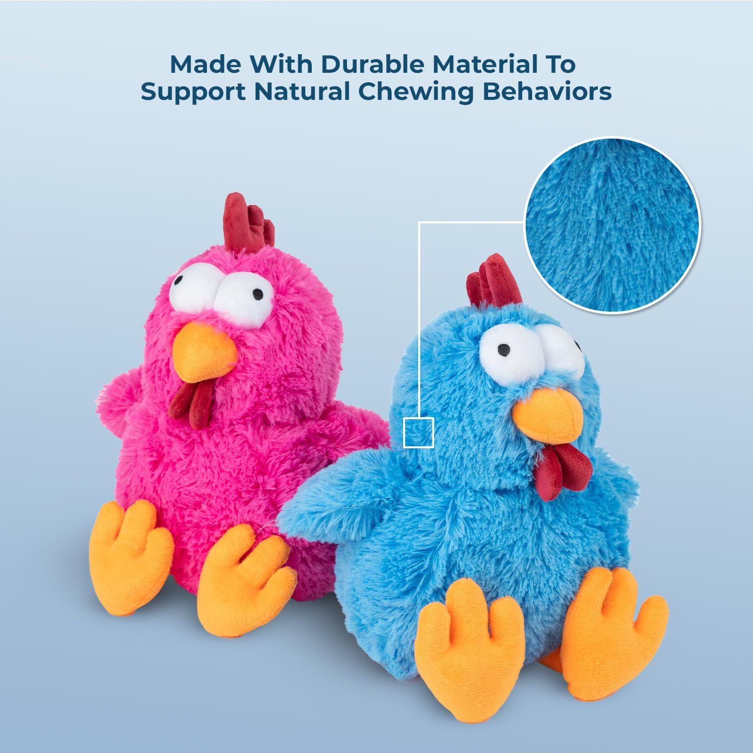 Best Pet Supplies Cluck bleu oreilles: forme animale amusante qui attire l’attention du chien