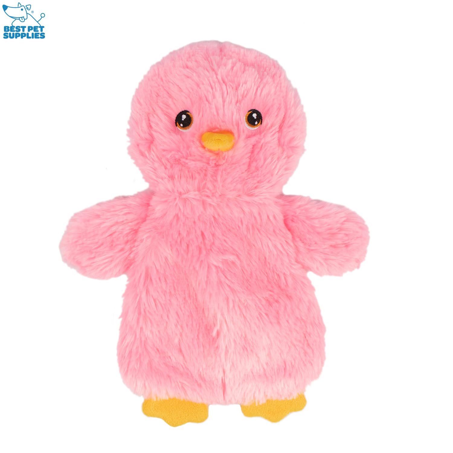 Best Pet Supplies jouet chien interactif couinement et texture crissante poulet rose, idéal pour le jeu intérieur.