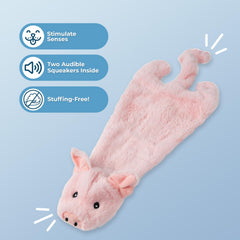 Best Pet Supplies jouet siffleur chien petit cochon – corps doux, mordillement sûr