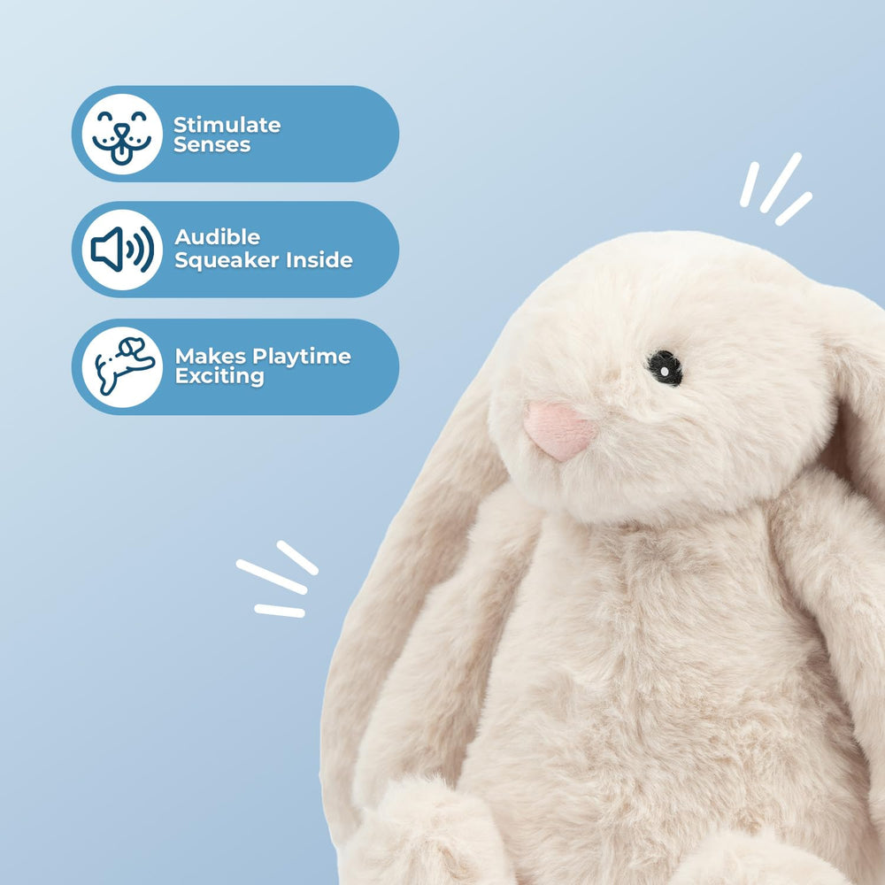 Best Pet Supplies jouet interactif sifflement canard beige, stimule l’attention en intérieur.