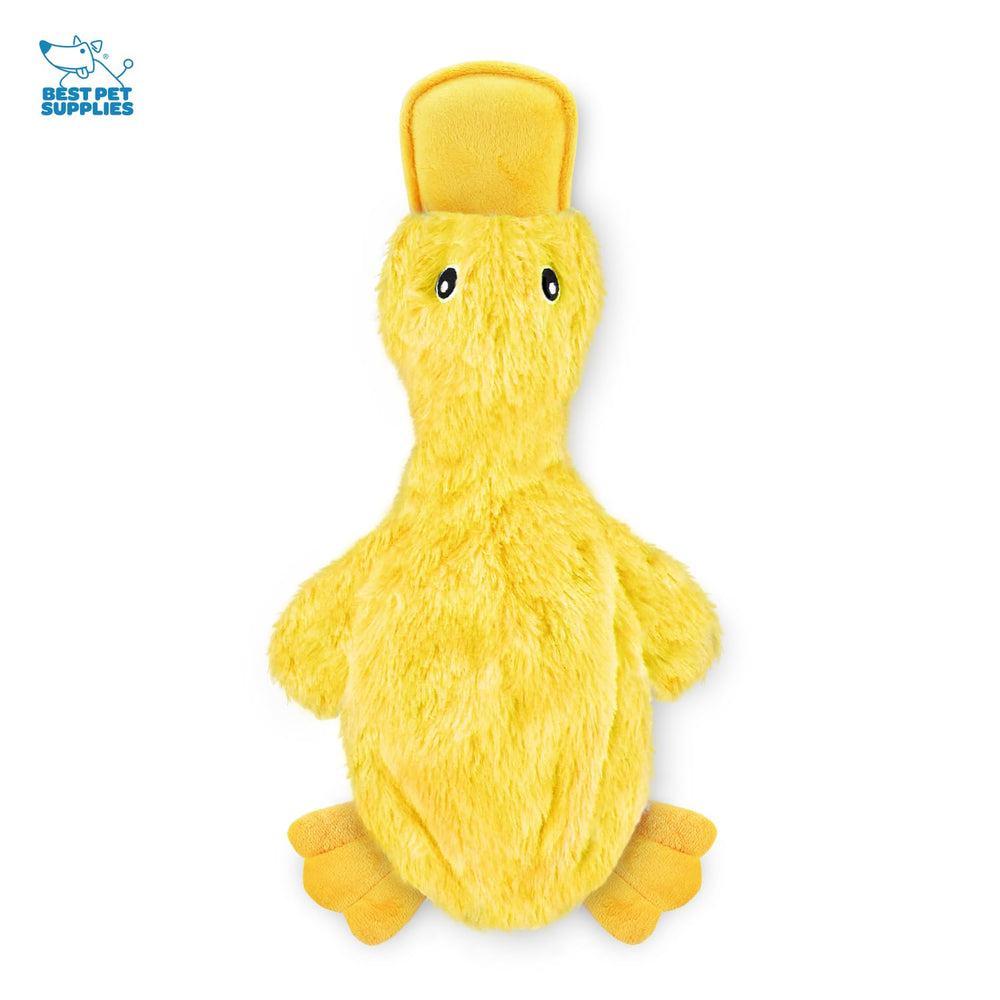 Best Pet Supplies canard crinkle jaune grand pour jeu actif et sensation agréable