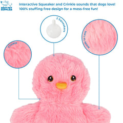 Best Pet Supplies peluche douce, câlins et réconfort après le jeu, poulet rose.
