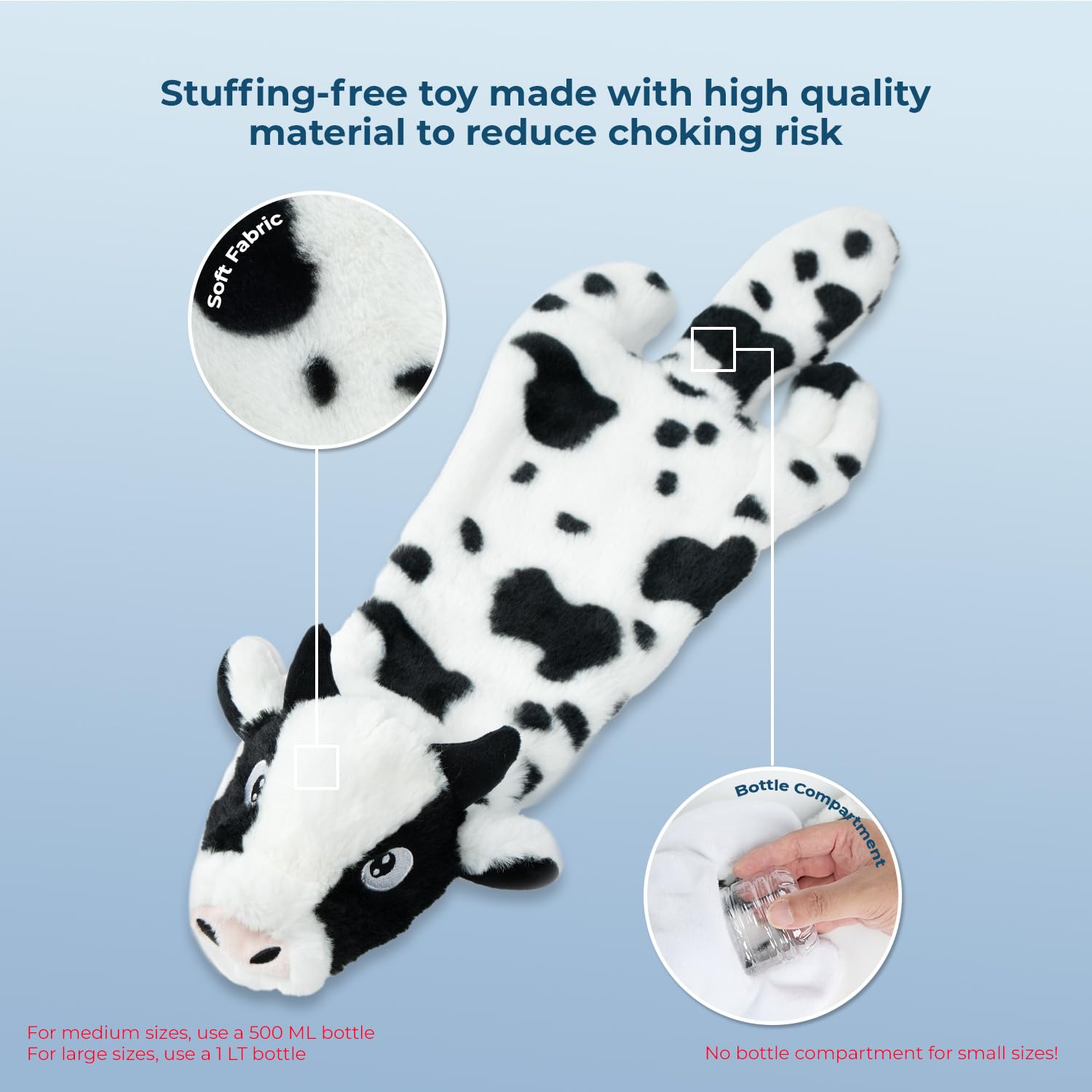 Best Pet Supplies peluche douce avec deux sifflets pour durabilité