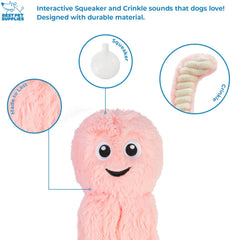 Best Pet Supplies Octomutant, jouet en peluche rose, compagnon réconfortant.
