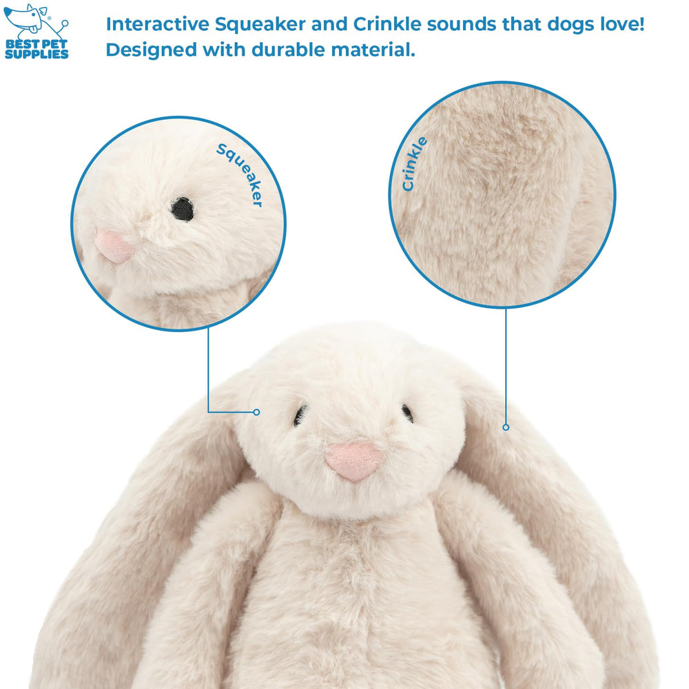 Best Pet Supplies orang-outan-beige peluche interactive pour chiens joueurs.