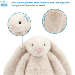 Best Pet Supplies orang-outan-beige peluche interactive pour chiens joueurs.
