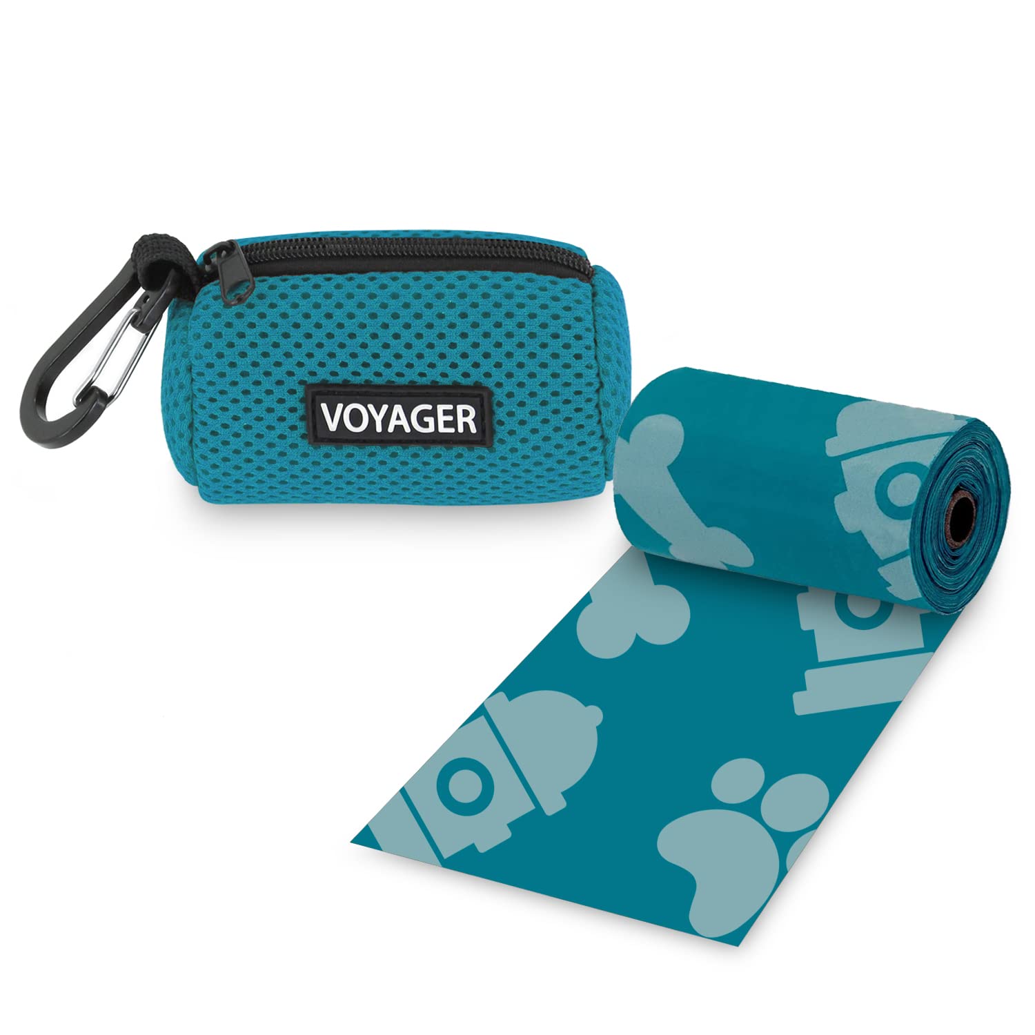 Best Pet Supplies porte-sacs laisse turquoise, pratique pour les promenades propres