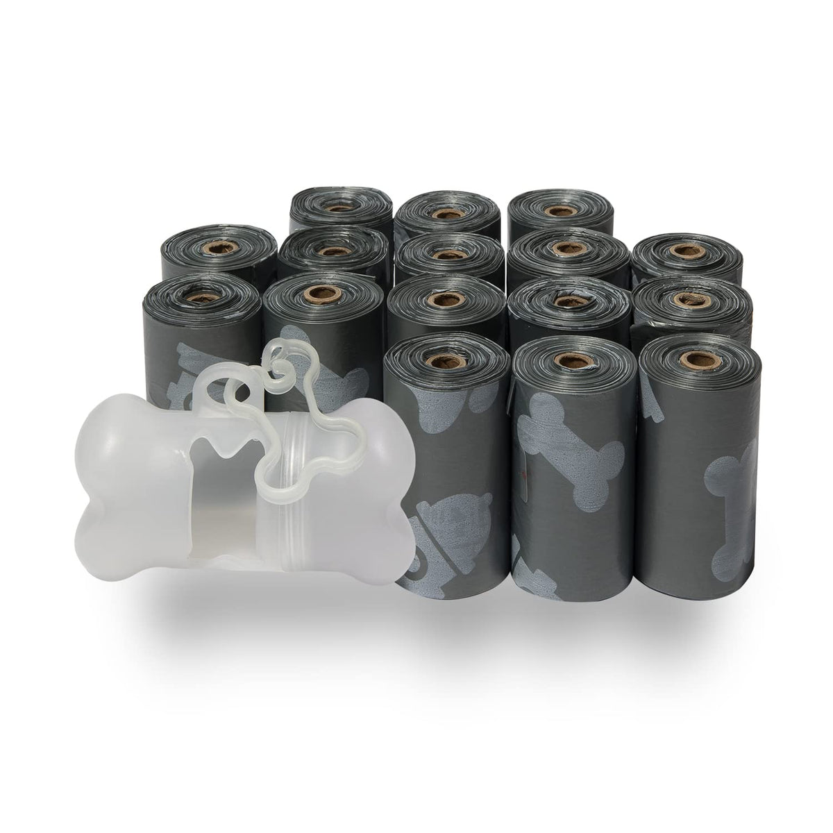 Best Pet Supplies rouleau de sacs crottes chien gris, pratique pour sorties en plein air.