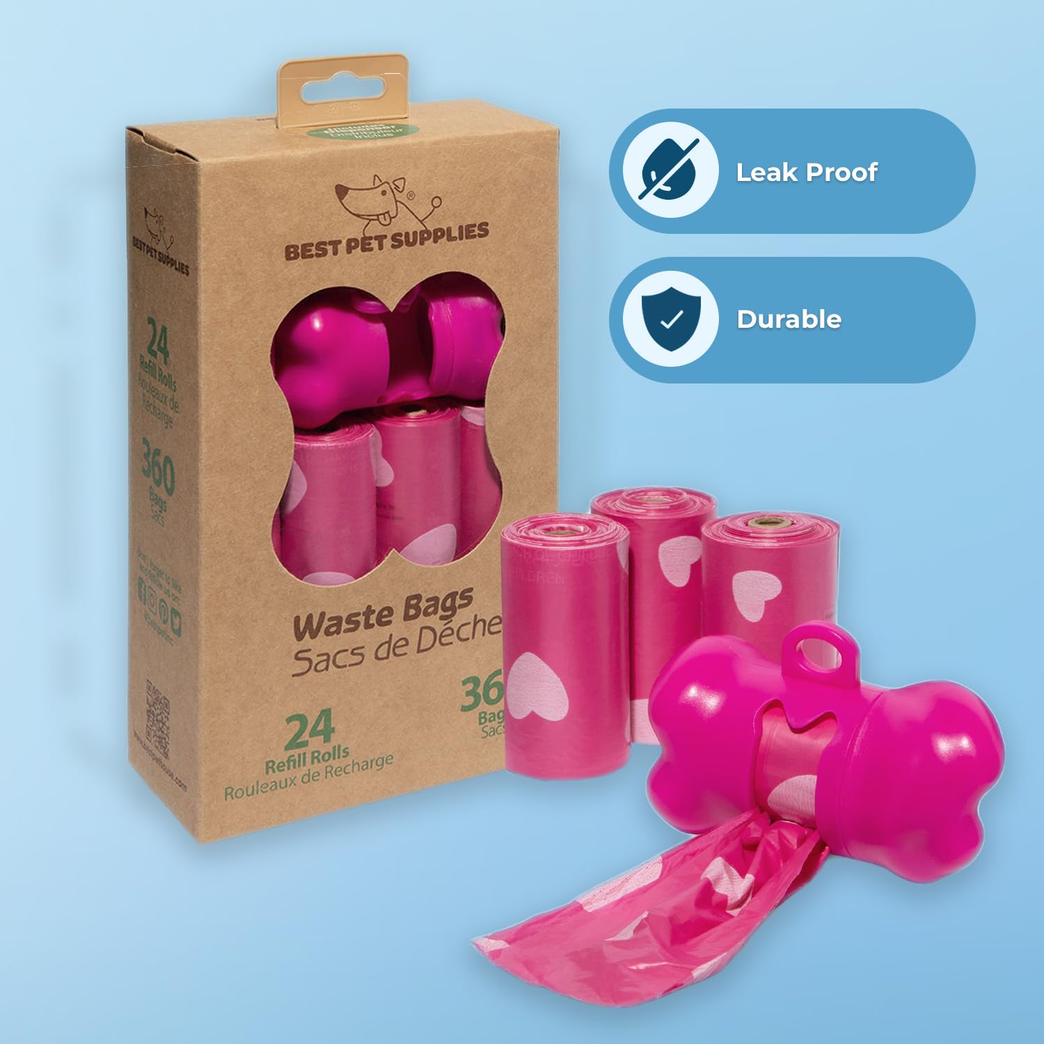 Sacs à crottes épais Best Pet Supplies, robustes pour petites et grandes races