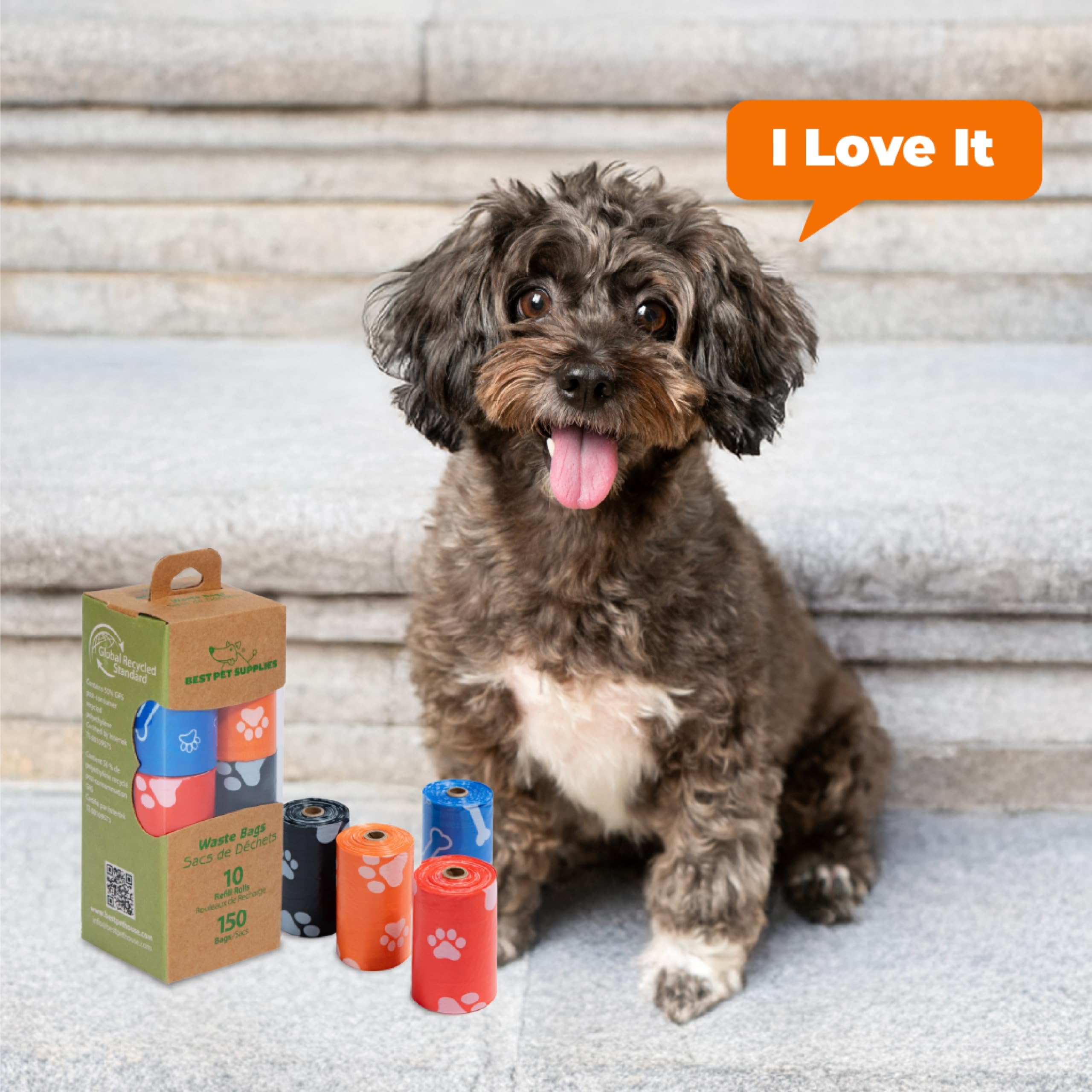 Best Pet Supplies sacs-crottes pratiques et hygiéniques pour propriétaires responsables
