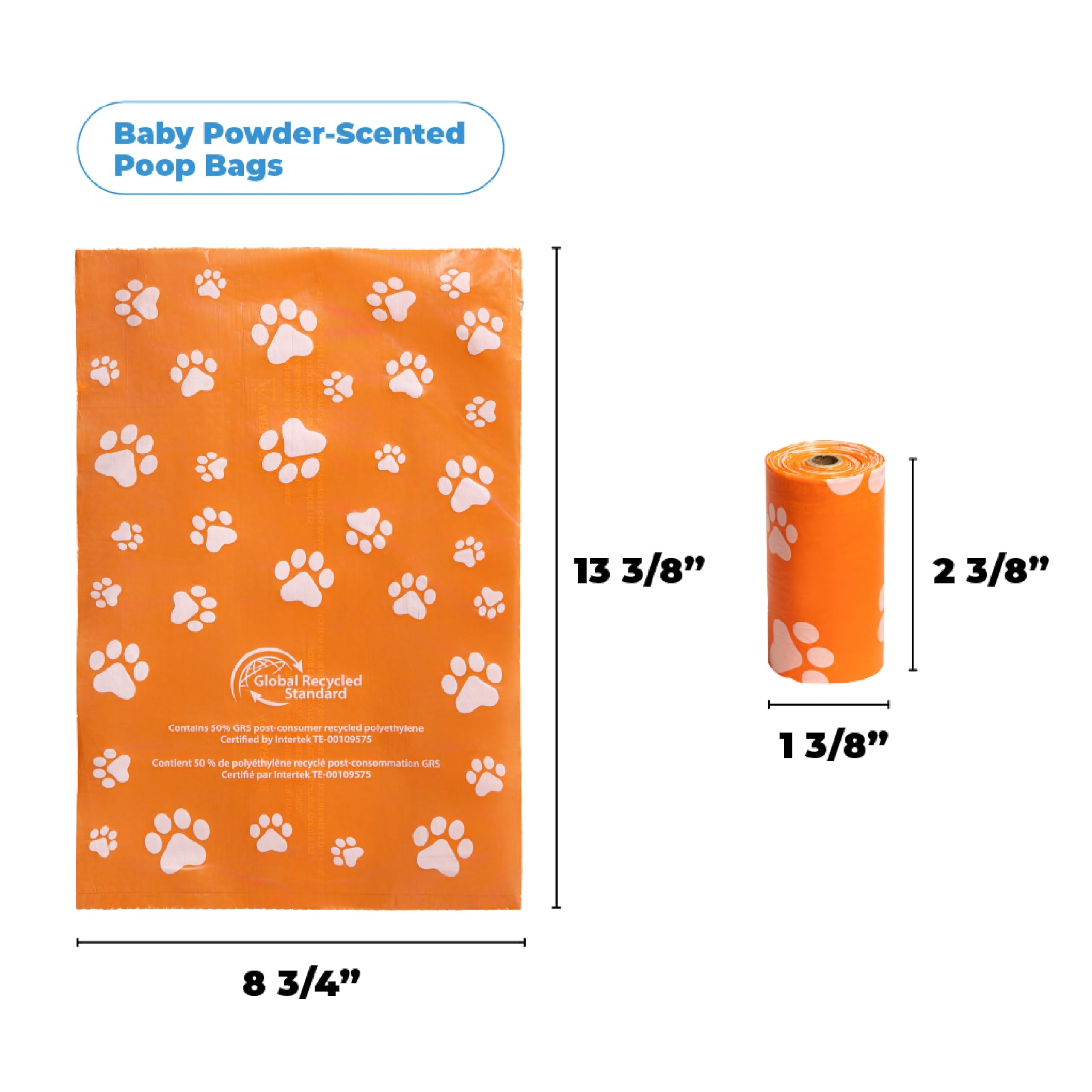 Best Pet Supplies sacs-crottes résistance à la déchirure pour grandes et petites balades
