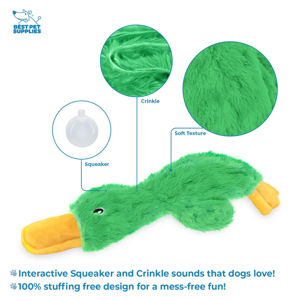 Best Pet Supplies jouet canard avec sifflet et crissement, plusieurs façons de jouer.