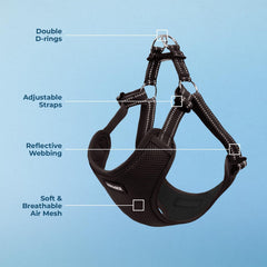 Voyager harnais avec sangles réfléchissantes 3M Scotchlite pour sécurité nocturne