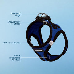 Best Pet Supplies Voyager Harnais Fermeture Velcro: ouverture rapide et sécurité renforcée.